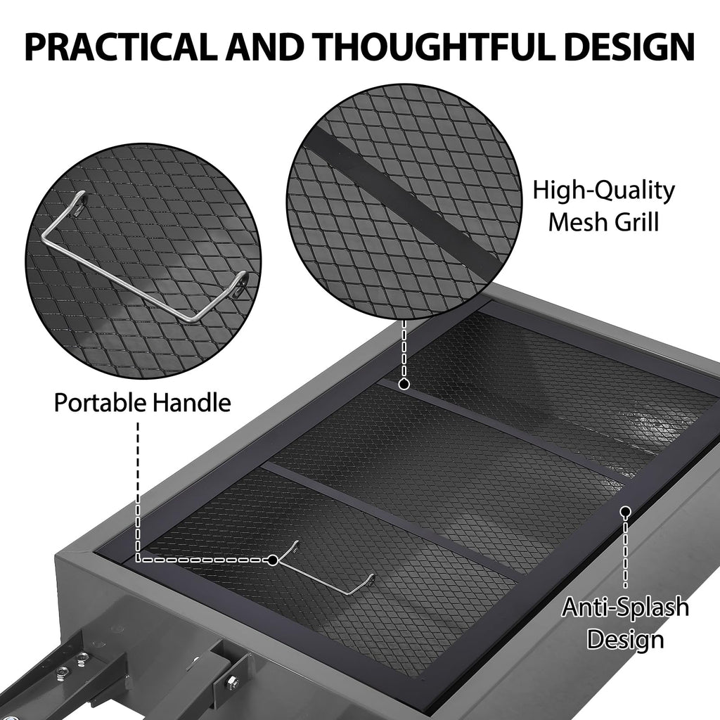 Garvee 20 Gallon Manual Low-Profile Oil Drain Pan, Large-Capacity Rolling Oil Drain Cart with Adjustable Handle, Hose, and Swivel Casters for Trucks, RVs, and SUVs, Black