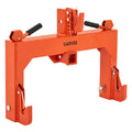 Garvee Heavy-Duty Category 1 3-Point Quick Hitch for Tractor, 3000 lbs Lift Capacity with Built-In 2" Receiver, 5-Level Bolt-On Adjustable Top Hook Tractor Attachment, No Bushing Required, Orange (24" x 24")