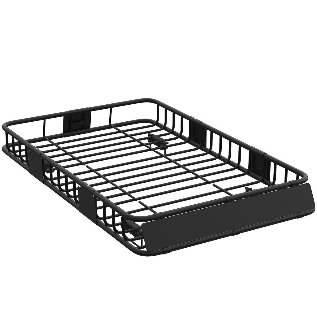 Garvee 64" X 39"X 6" Universal Roof Rack Carrier Basket,  Heavy Duty 300 Lbs Capacity Powder-Coated Steel Wind Deflector SUV Truck Vehicle