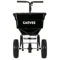 Garvee 100 lb Push Broadcast Spreader, T-Handle Walk-Behind Lawn & Garden Fertilizer Spreader with 58 L Hopper, 0–12 ft Coverage, 13" All-Terrain Wheels & 20-Level Flow Control for Seed, Fertilizer, Salt & Ice Melt, Green/Black
