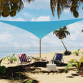 Garvee Sun Shade Sail 12'X12'X12' Triangle Sand UV Block Sunshade for Backyard Yard Deck Patio Garden Outdoor Activities and Facility, Blue