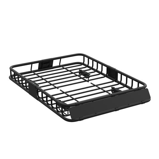 Garvee 51" X 36"X 5" Universal Roof Rack Carrier Basket, Heavy Duty 300 Lbs Capacity Powder-Coated Steel Wind Deflector SUV Truck Vehicle