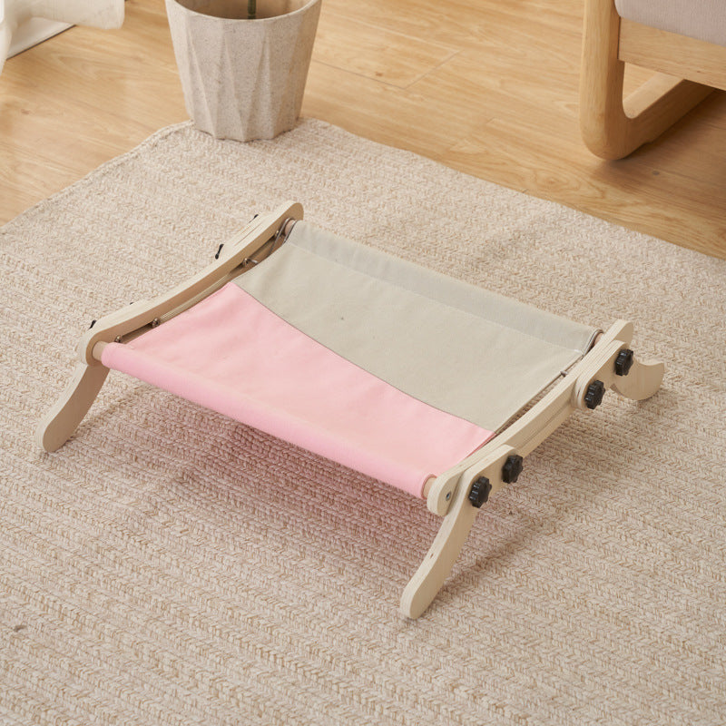 Garvee Cat Window Perch, Cat Radiator Bed Hammock, Holds Up to 18kg Wooden Seat Cats Bed, No-Screw Adjustable and Suction Cups, for Windowsill, Bedside, Radiator, Easy Assembly