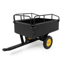 Garvee ATV UTV Dump Trailer, 750 lbs Load Capacity and 15 Cu. FT Bed with Reinforced Side Panels and Dumping Function for Farm, Garden and Off-Road Hauling