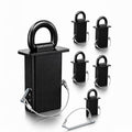 Garvee Heavy Duty 18,000lbs Removable Stake Pocket D-Ring Tie Down Anchors – 5/8" Hitch Pin, 4 Adjustable Holes, Anti-Loss Wire, Securement for Utility Trailers, Flatbeds, Cargo Trucks, Black, 5/8 Inch, 6 Pieces