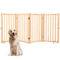 Garvee Wooden Freestanding Dog Gate, Collapsible Pet Gate with Support Feet, Indoor Dog Fence for The House,Doorways, Stairs，Expandable Pet Fence -4 Panel, 36” H