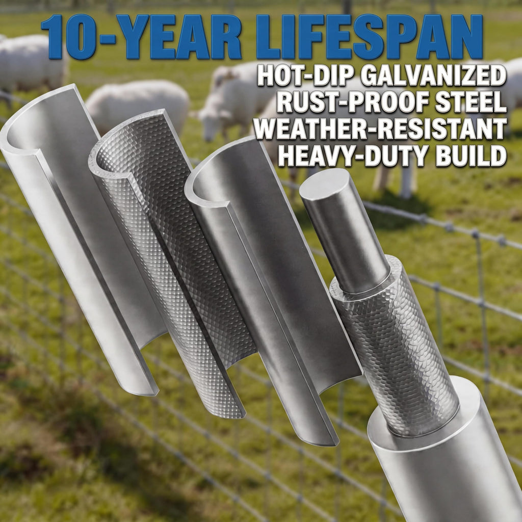 Garvee 12 Gauge Galvanized Steel Cattle Fence, 4ft x 164ft Woven Wire Farm Fencing Roll with Graduated Mesh for Livestock