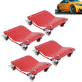Garvee Heavy Duty 8000lbs Car Wheel Dolly Set of 4 - V-Shaped Anti-Skid Lockable Wheels - Global Vehicle Rollers for Cars, Trucks, SUVs, Trailers, Motorcycles, Boats, Tractors - Color: System Default