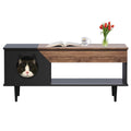 Garvee Cat Litter Box Enclosure, Cat Head Decor Storage Cabinet, Hidden Litter Box Furniture, Wooden Cats Washroom Furniture, Indoor Pet House, 44.9" L x 21.2" W x 20.5" H