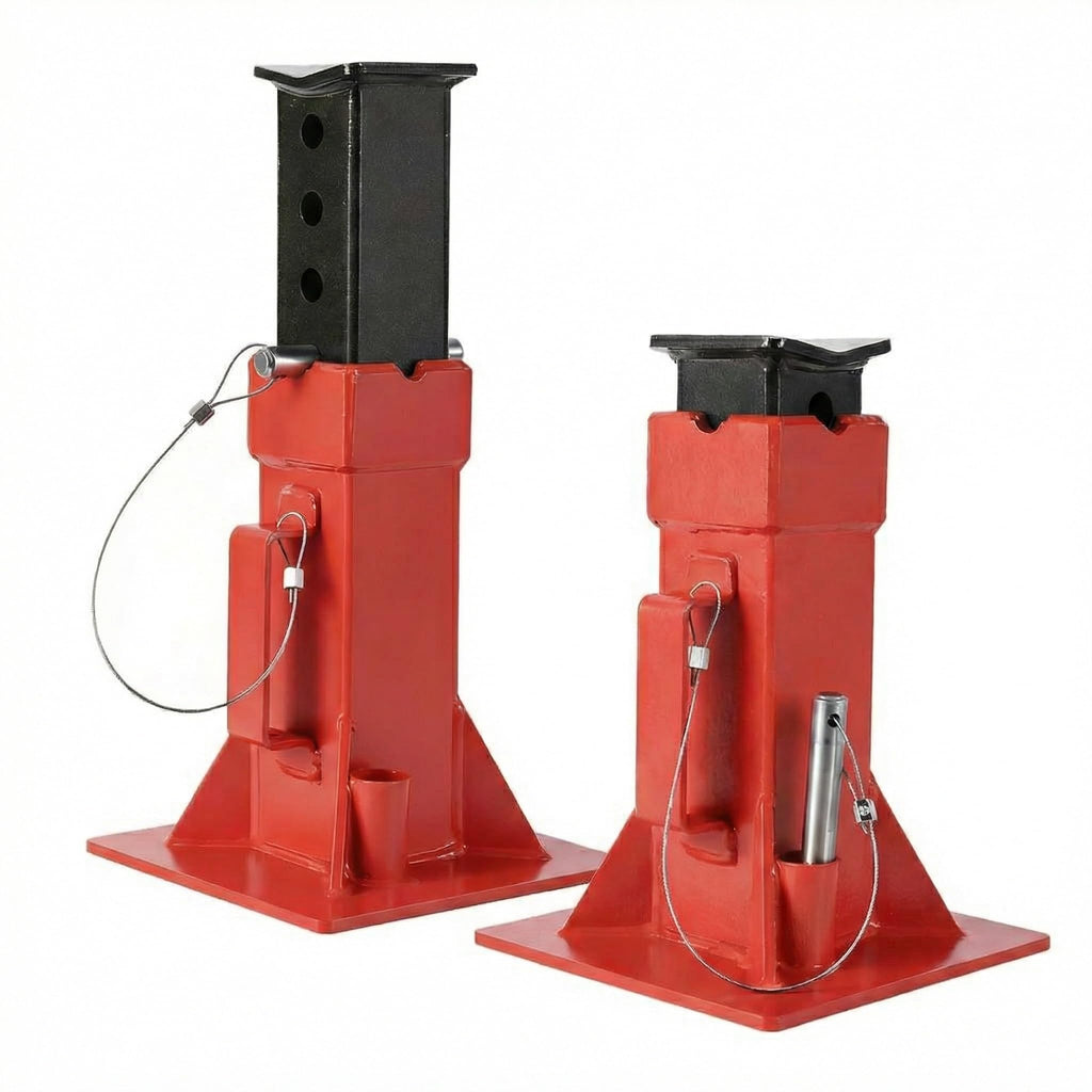 Garvee Heavy-Duty 22 Ton Jack Stands, 2 Pack Pin Type Supports with Quick-Lock for Trucks, RVs & Trailers, 13-19.68 Inch Adjustable Height, Professional Automotive Garage Equipment, Red