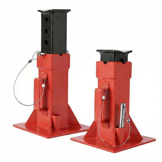 Garvee Heavy-Duty 22 Ton Jack Stands, 2 Pack Pin Type Supports with Quick-Lock for Trucks, RVs & Trailers, 13-19.68 Inch Adjustable Height, Professional Automotive Garage Equipment, Red