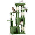 Garvee 61" Multi-Level Cat Tree for Indoor Cats, Heavy-Duty Tower for Large Adult & Maine Coon Cats with Oversized Perch, Dual Condos, Natural Sisal Scratching Posts & Play Toys – Green