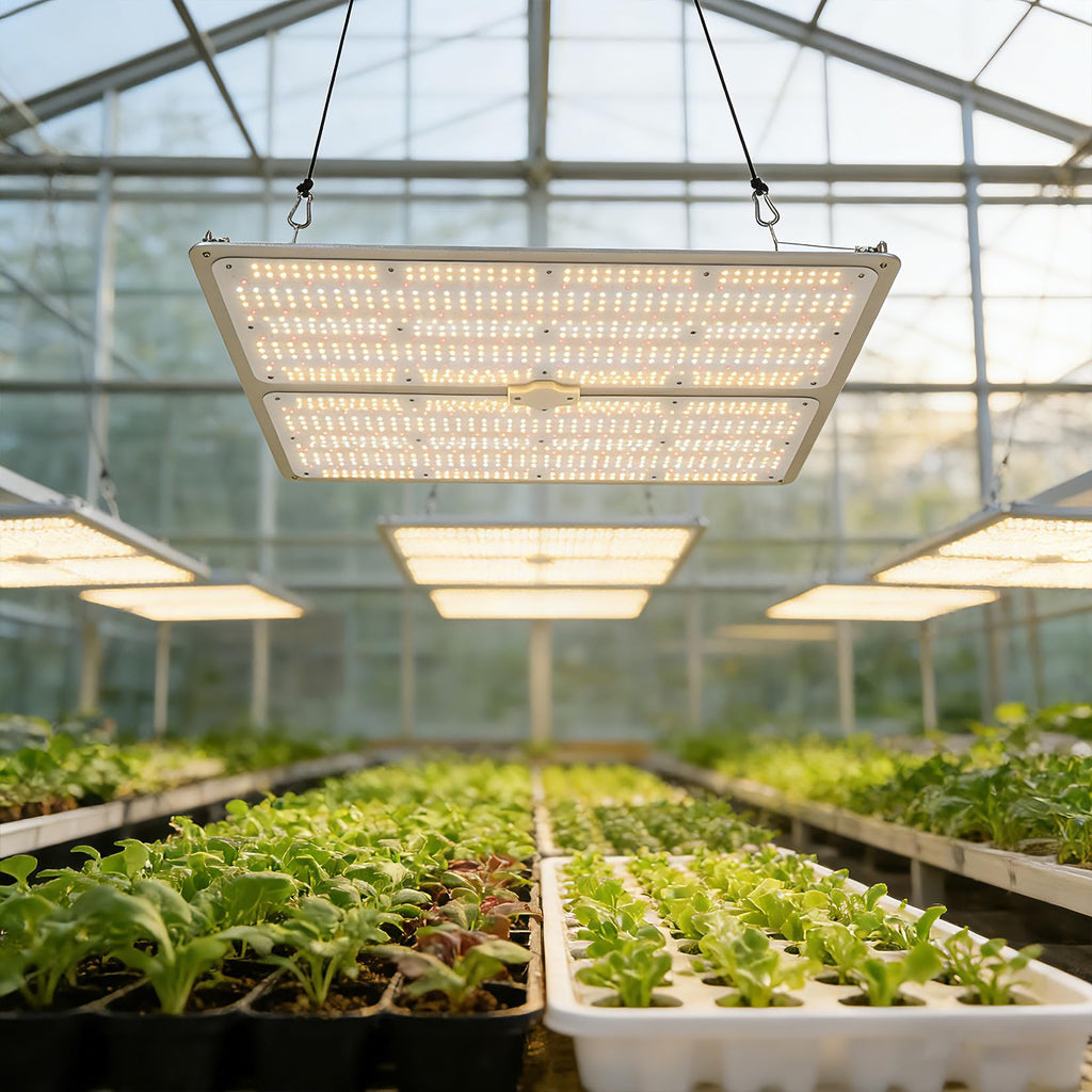 Garvee 400W LED Grow Light Full Spectrum with Red & IR, Dimmable Quantum Board Plant Light for Indoor Plants Seedling, Veg and Bloom, 23.62×23.62in, 120V US Plug