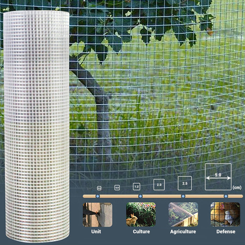 Garvee Galvanized Chicken Fence Wire Mesh Roll - 40" x 100" Hardware Cloth with 0.9mm Thickened Wire & 25mm Mesh for Garden Beds, Chicken Coops, and Animal Enclosures