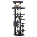 Garvee Multi-Level Cat Tree with Condo, 74" Tall Cat Tower with 11 Scratching Posts, Hammock, Tunnel, Large Top Perches & Anti-tip Kit, Indoor Cat Furniture for Large Cats, Dark Gray