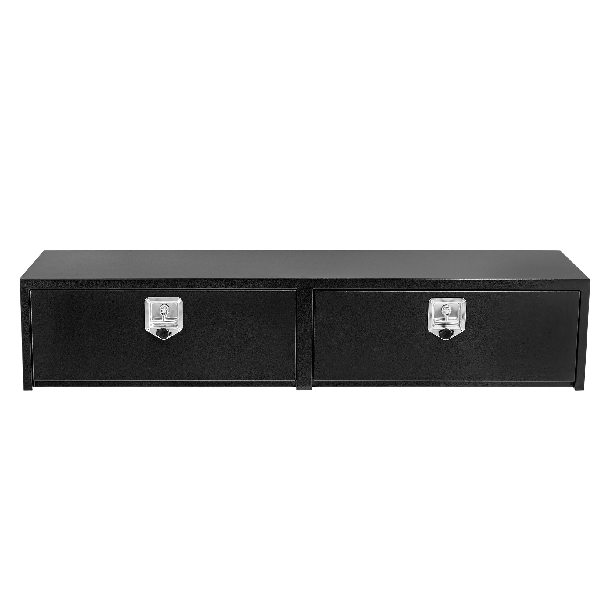 Garvee 88"X16"X13" Steel Underbody Truck Box w/t-Handle Latch, Truck Toolbox for Organization and Storage, Job Box Tool Chest for Pickup Truck Bed, RV, Trailer, Black
