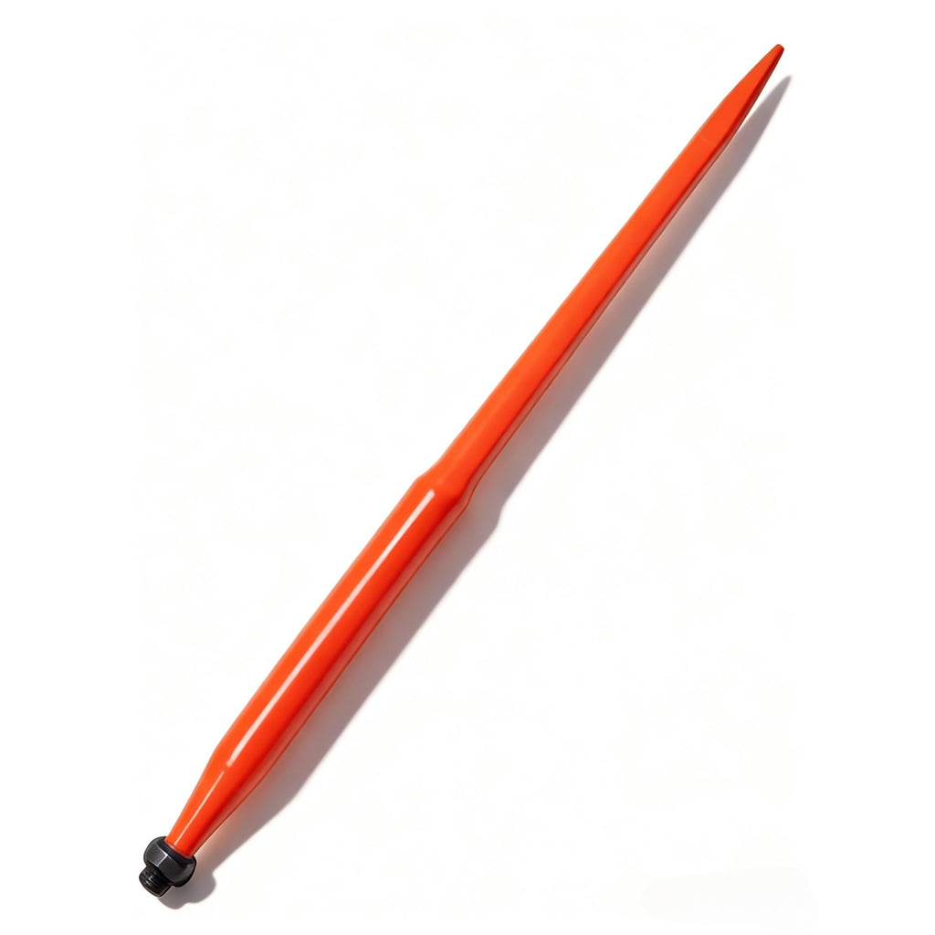 Garvee Efficient Bale Loading – 49" Hay Spear, 3000 lbs Capacity, Quick Attach Square Bale Spike, Heavy Duty Orange Fork with Tapered Tip – Without Sleeve – Orange