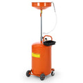 Garvee 20 Gallon Waste Oil Drain Tank with Adjustable Funnel, Air-Operated, Heavy-Duty Steel, Rust-Resistant, Portable with Casters, for Auto Repair Shops
