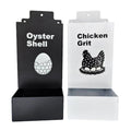 Garvee 9.8" Metal Poultry Supplement Feeders, 2PCS Anti-Waste Chicken Grit Feeder for Coop Fence