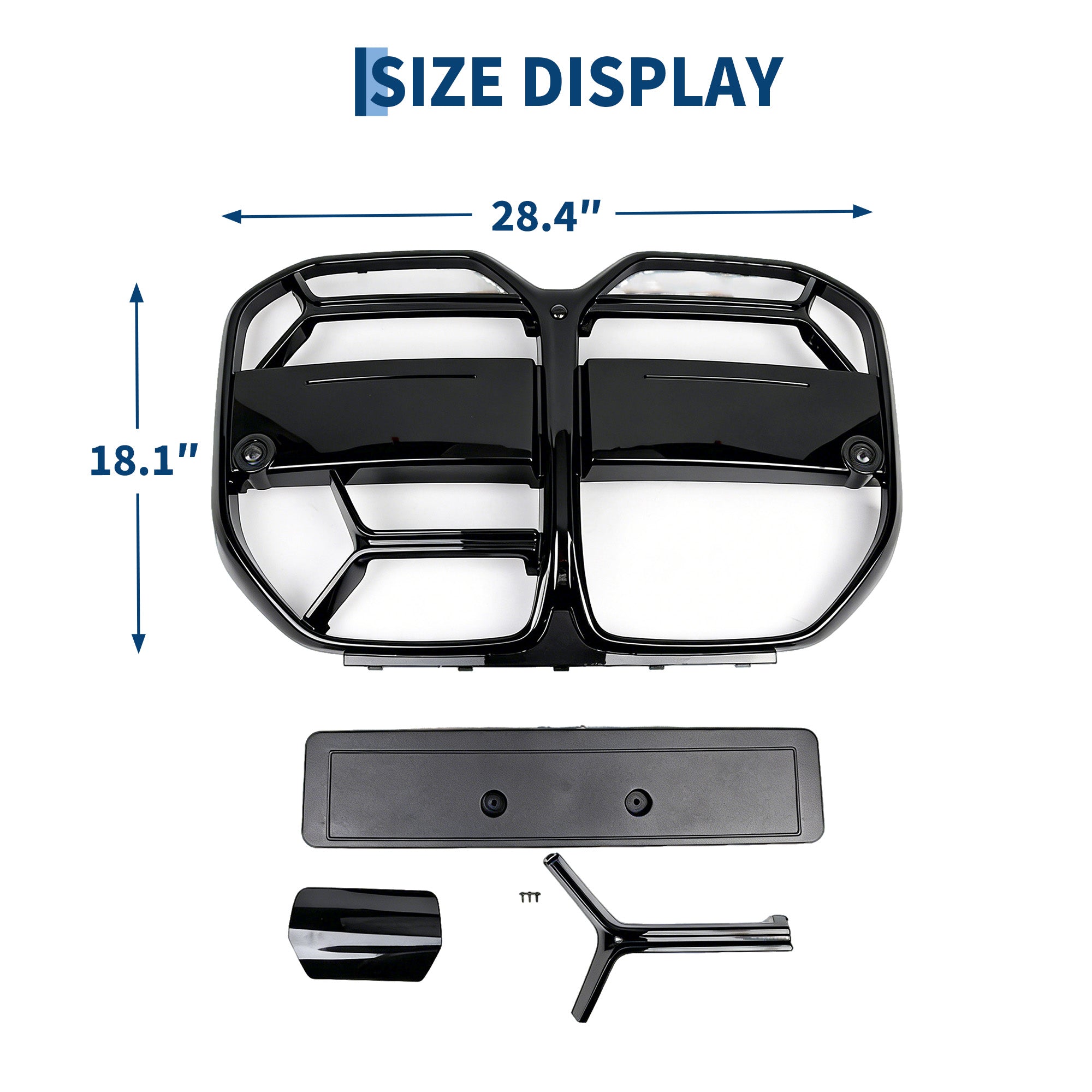 Garvee Select Car Grille Guard – Glossy Black Front Bumper Protector – Easy Install, Durable Finish, Anti-Debris Tuning Accessory, Global Fit, Custom Exterior Styling – Color: Glossy Black