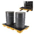 Garvee Heavy-Duty Secondary Spill Pallet for 2 Drums – 2000 lbs Capacity – Modular Forkliftable Plastic Containment Tray – Industrial Oil & Chemical Safety – Size: 48 x 24 x 4 Inches