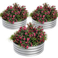 Garvee Round Raised Garden Bed, 3 Pcs 2 x 1.5ft Galvanized Raised Boxes with Rust, Corrosion Protection, Easy Assembly, Safe Edge, Metal Garden Bed Kit for Planting Vegetables, Fruits, Flowers