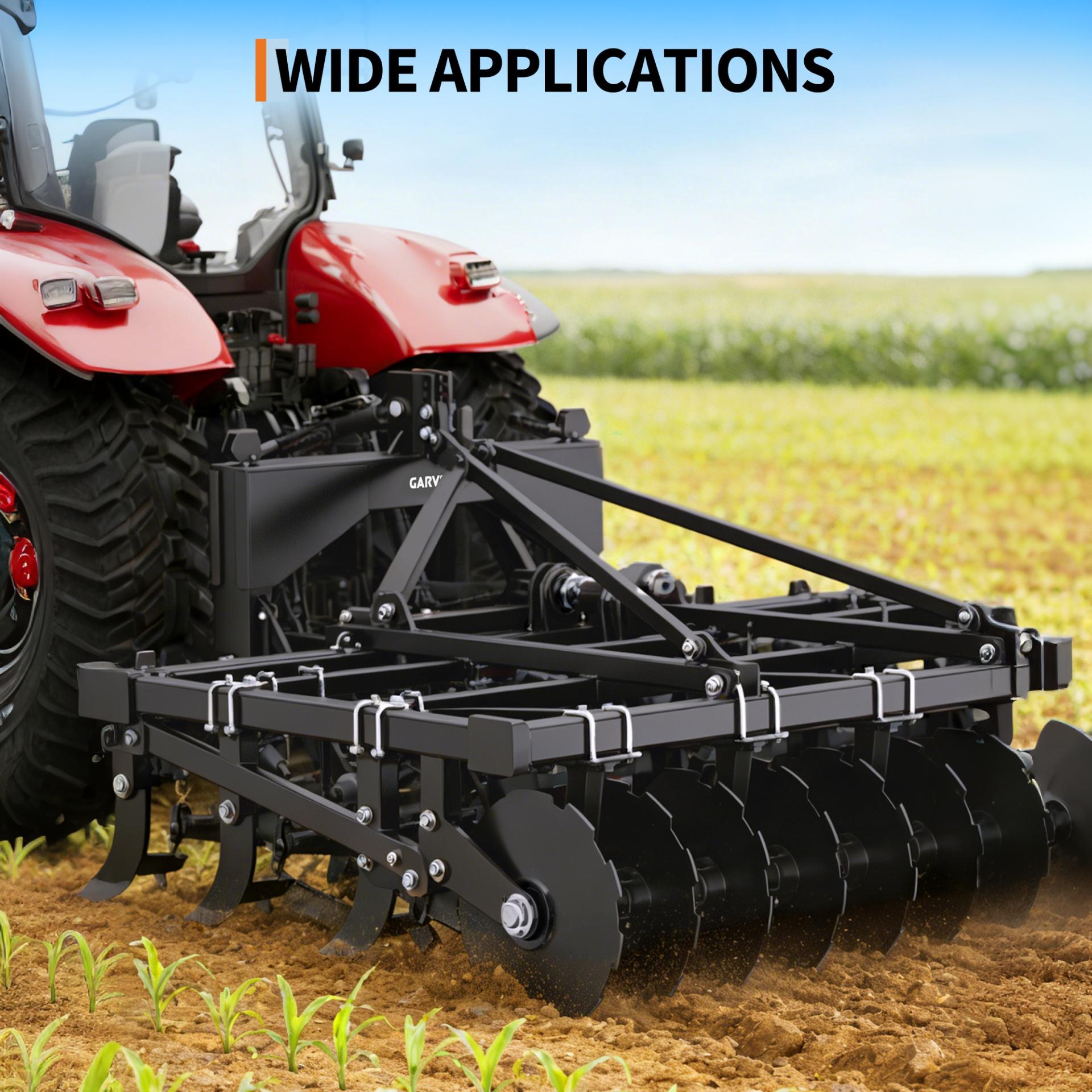 Garvee Heavy Duty 4000lbs Category 2 3-Point Quick Hitch - 5-Level Adjustable Bolt - Compatible with Cat 2 Implements - Agricultural Tractor Attachment - Black