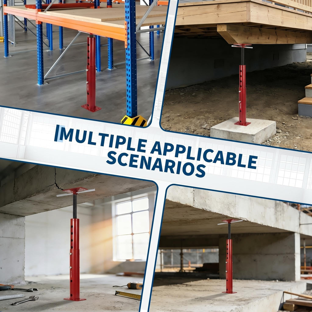 Garvee Adjustable Heavy Duty Floor Jack Post, 2 Pack – 19-36in Height, 18,000 lbs Capacity, Telescopic Steel Support for Leveling and Lifting, Permanent Basement Joist Stabilizer - Red, 19-36in