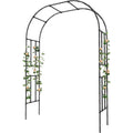 Garvee Metal Garden Arch Arbor Trellis – Heavy Duty Steel Garden Arbor for Climbing Plants, Wedding Ceremony, Party & Outdoor Decoration – Weather-Resistant Black Garden Archway for Lawn, Patio, and Pathway