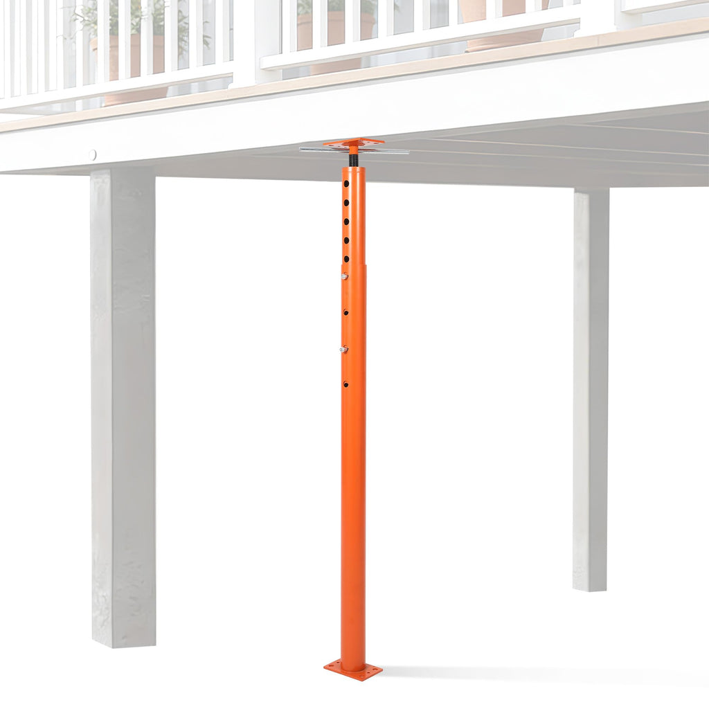 Garvee Heavy Duty Adjustable House Floor Jack Post – 18,000 lbs Capacity – Carbon Steel Joist Beam Support – 56"-100" Height Range – Basement Leveling – Orange Red, 56-100in