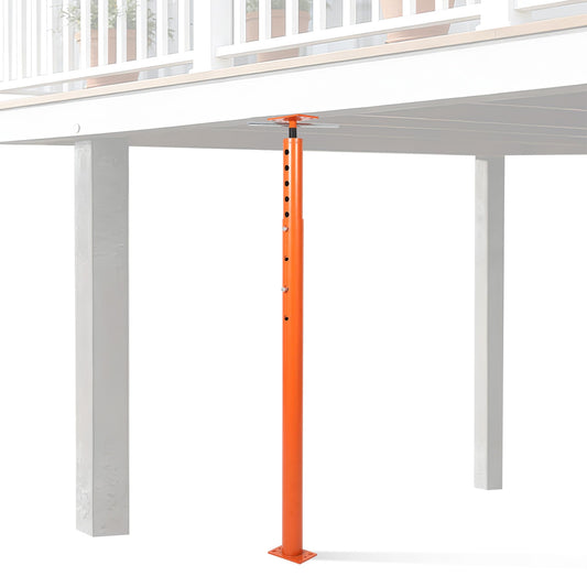 Garvee Heavy Duty Adjustable House Floor Jack Post – 18,000 lbs Capacity – Carbon Steel Joist Beam Support – 56"-100" Height Range – Basement Leveling – Orange Red, 56-100in