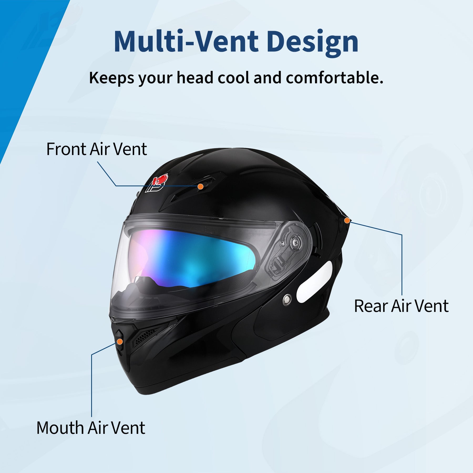 Garvee Full Face Motorcycle Helmet Dual Visor - DOT ABS Shell Adult Motorcycle Helmet for Men Women Off Road Street Bike Motocross ATV