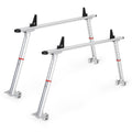Garvee Adjustable Aluminum Truck Rack 35.4–71", 800 lbs Capacity Two-Bar Ladder Rack with 8 No-Drill C-Clamps, Heavy-Duty Pickup Bed Support for Kayak, Surfboard, Lumber & Ladders - Silver