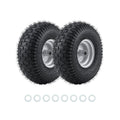 Garvee Flat Free Sturdy Lawn Mower Tire - 15x6.00-6 Heavy Duty 500 lbs Load - Puncture-Proof Polyurethane, Multiple Precision Ball Bearings, Centered Hub - Zero Turn Front Replacement Wheel for Outdoor Power Equipment, Easy Install - 2 Pack (15×6.00-6)