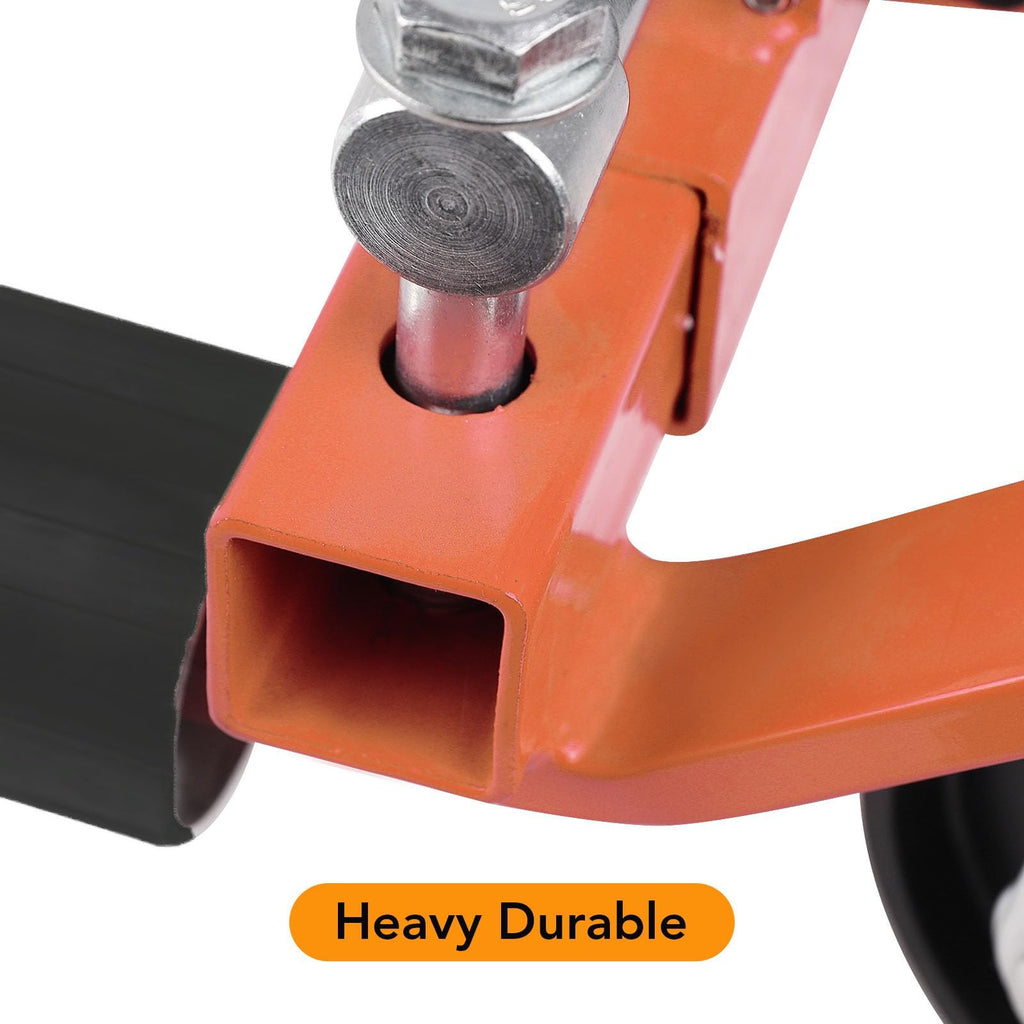 Garvee Hydraulic Car Wheel Dolly Set – 1500 lbs Capacity – Vehicle Positioning Jack – Heavy Duty for Trucks, RVs, Trailers – 2-Piece, Orange, Top-Mounted Cylinder