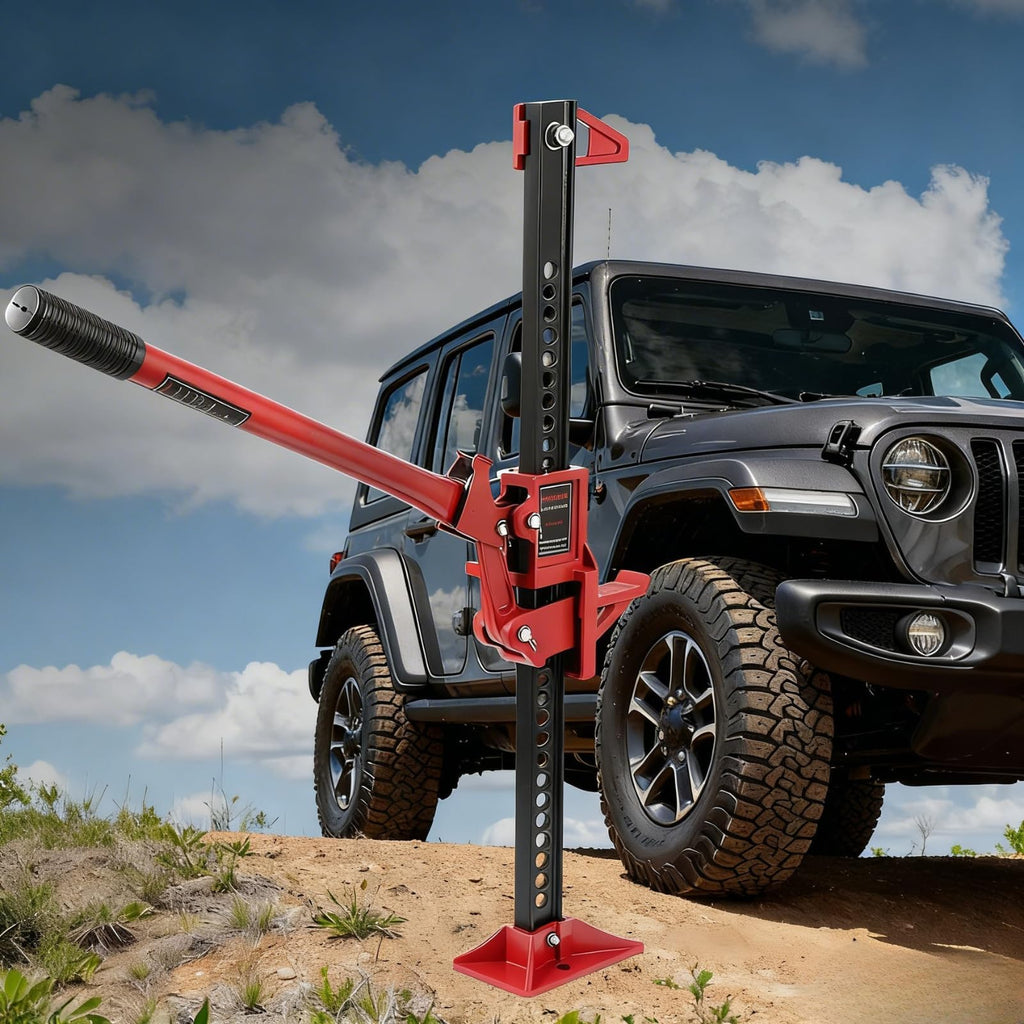 Garvee 33" Heavy Duty Utility High Lift Farm Jack 7000 LBS Capacity Ratcheting Steel Corrosion-Resistant Wide Base for Tractor Truck SUV Off-Road