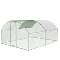 Garvee Spacious Walk-In Metal Chicken Coop - Dome Roof, Waterproof & UV-Resistant Cover, Lockable Door, Outdoor Poultry Cage for Hens, Ducks & Small Animals, Ideal for Farm & Backyard - Size: 9.8 x 13.1 x 6.6 ft