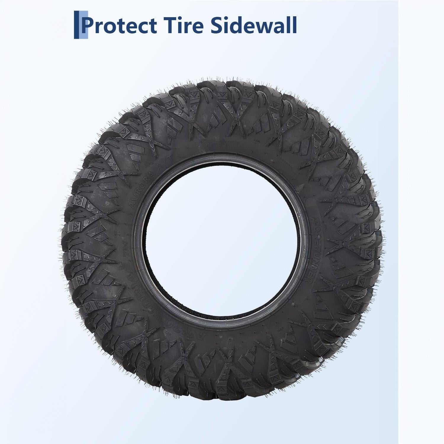 Garvee Heavy Duty 8-Ply Radial UTV/ATV Tires Set of 2 - 32x10R14 - 16mm Deep Grip - 1172 lbs Load Capacity - Reinforced Sidewall Armor - Off-Road Utility Tire for Medium-Hard Terrain - AT32x10R14-8PR TL Northern Lights A/T