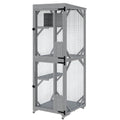 Garvee Outdoor Cats House with 4 Wheels, Walk-in Cat Cage, Catio Outdoor Enclosure Extra Large