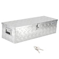 Garvee 48"X15"X15" Aluminum Truck Bed Tool Box - Heavy Duty Diamond Plate, Lock & Keys, Weather-Resistant, Side Handles, Silver, Pickup Trucks