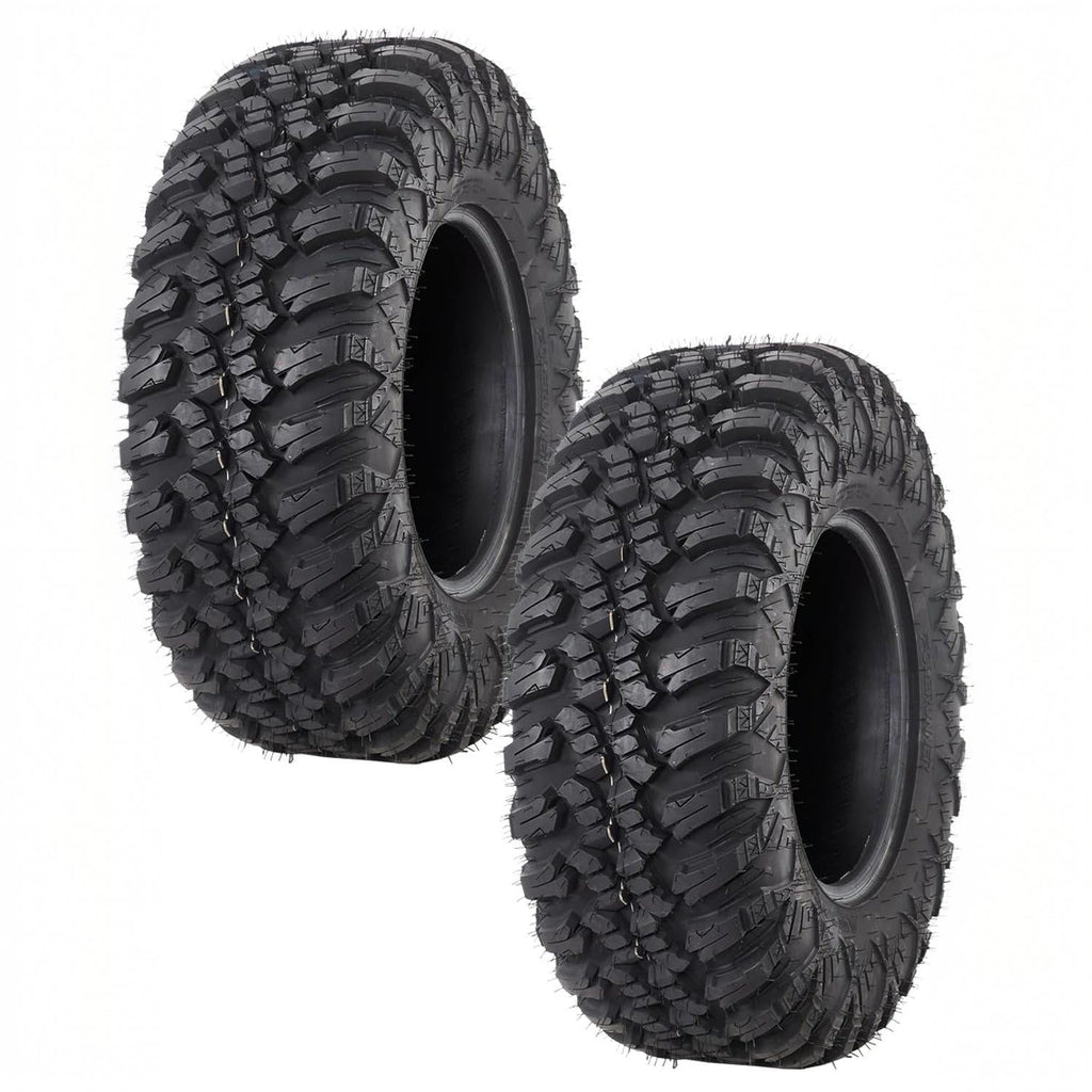 Garvee Heavy Duty 8-Ply Radial UTV/ATV Tires Set of 2 - 32x10R14 - 16mm Deep Grip - 1172 lbs Load Capacity - Reinforced Sidewall Armor - Off-Road Utility Tire for Medium-Hard Terrain - AT32x10R14-8PR TL Northern Lights A/T