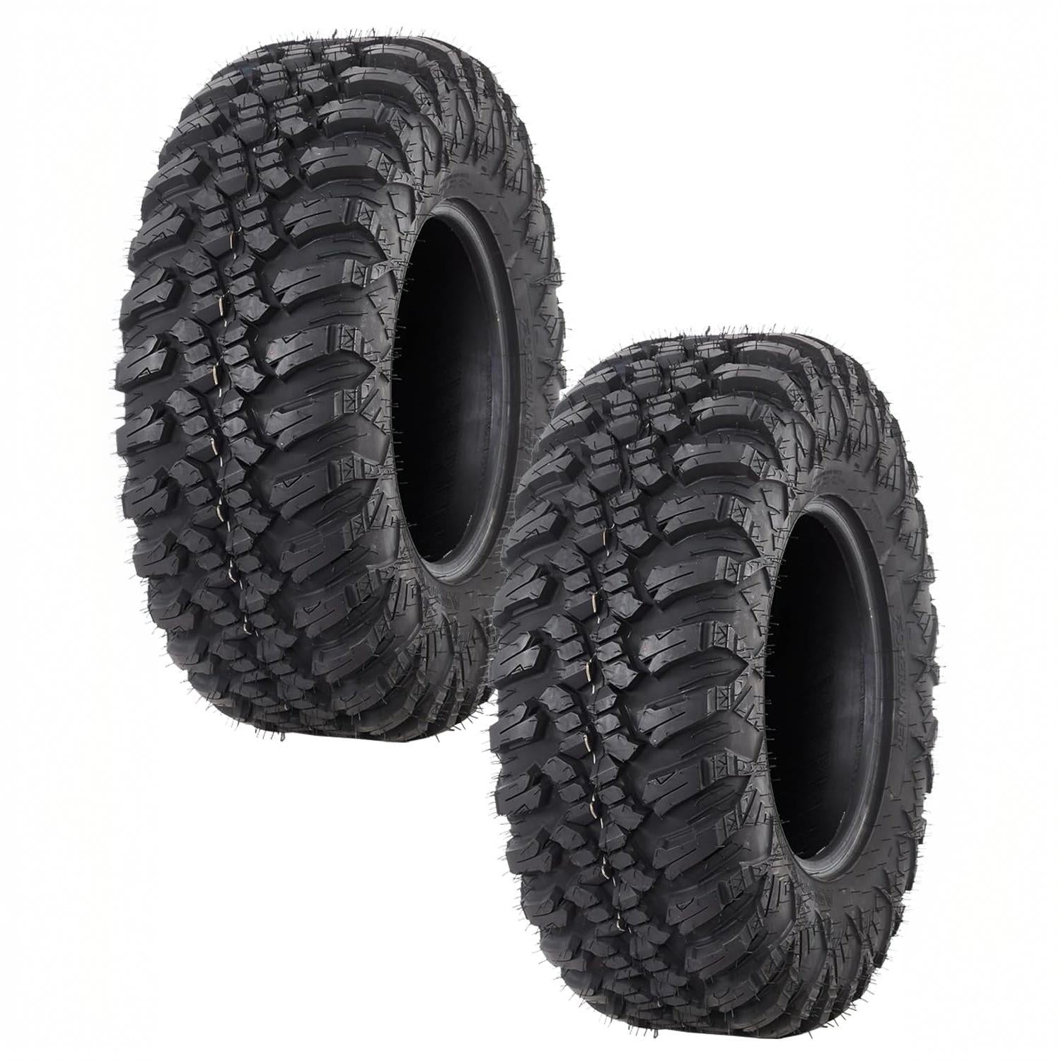 Garvee Heavy Duty 8-Ply Radial UTV/ATV Tires Set of 2 - 32x10R14 - 16mm Deep Grip - 1172 lbs Load Capacity - Reinforced Sidewall Armor - Off-Road Utility Tire for Medium-Hard Terrain - AT32x10R14-8PR TL Northern Lights A/T