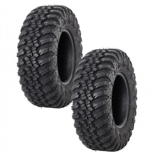 Garvee Heavy Duty 8-Ply Radial UTV/ATV Tires Set of 2 - 32x10R14 - 16mm Deep Grip - 1172 lbs Load Capacity - Reinforced Sidewall Armor - Off-Road Utility Tire for Medium-Hard Terrain - AT32x10R14-8PR TL Northern Lights A/T