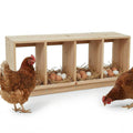 Garvee Heavy Duty Wooden Chicken Nesting Box for Poultry Coops – 4-Compartment Single Layer – Easy Assembly – Secure Egg Collection – Ideal for Hens, Chickens, Ducks – Durable Construction – Specs: Single Layer, 4 Compartments