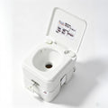 Garvee Pressurized 3-Outlet Flush Portable Toilet for Home & RV – 20L Display, Round Seat, Level Gauge, 22L Detachable Waste, 12L Clean Water Tank, Gray White – Pull-Out Water | Portable toilet 20L display three-outlet water pressure type pull-out water |