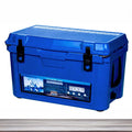 Garvee Extra-Thick Insulated Camping Cooler 45qt - Portable Ice Chest Keeps Ice Up to 7 Days - Strap & Handle - Ideal for Food, Drinks, Beach, Picnic, Fishing, Boating - Blue - KUER-F-45 Blue 280C blue