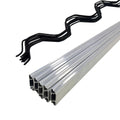 Garvee 10-Set 6.6 ft Greenhouse Spring Wire and Lock Channel Kit, 1 mm Aluminum U-Channels with PVC-Coated Wires for Poly Film, Shade Cloth and Netting