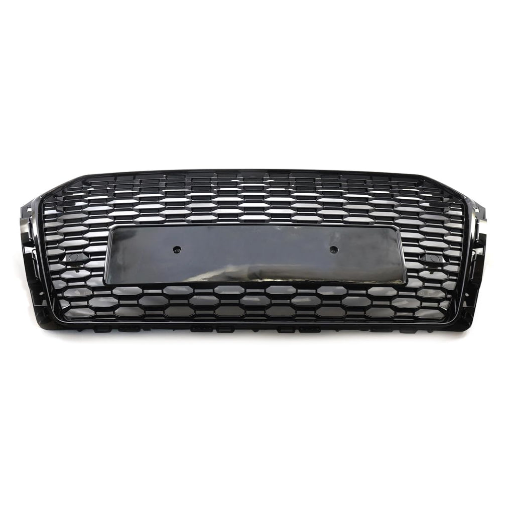 Garvee Front Grille & Fog Light Bezels for 2018-2020 Audi A4L S-Line European Spec, Honeycomb Mesh, Gloss Black ABS, Direct Fit, UV Resistant, Sporty Upgrade