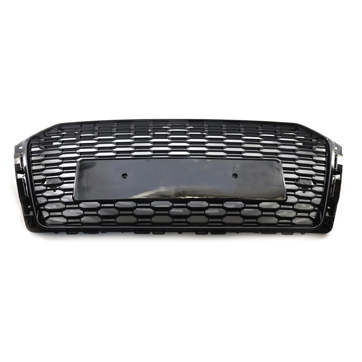 Garvee Front Grille & Fog Light Bezels for 2018-2020 Audi A4L S-Line European Spec, Honeycomb Mesh, Gloss Black ABS, Direct Fit, UV Resistant, Sporty Upgrade