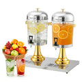 Garvee 4.4 Gallon Commercial Drink Dispenser, Stainless Steel Beverage Dispenser with Ice Core, Stand & Spigot for Cold Juice, Iced Tea and Lemonade at Parties & Weddings, Gold